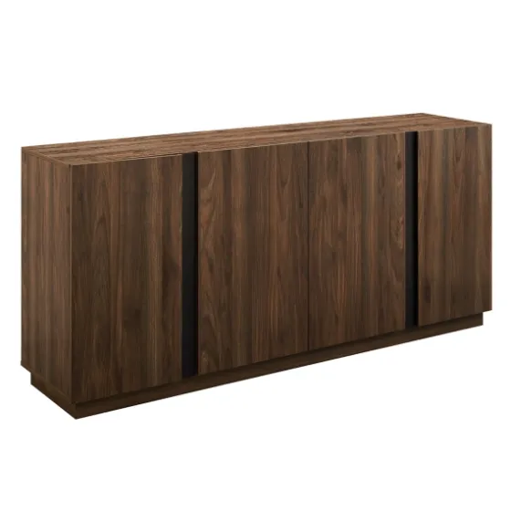 Dark Walnut Wood And Black Metal Sideboard-Kirkland's Home Store