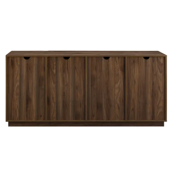 Dark Walnut Wood And Black Metal Sideboard-Kirkland's Home Store