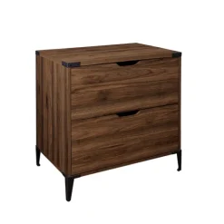 Dark Walnut Wood And Iron Accent Filing Cabinet-Kirkland's Home Cheap