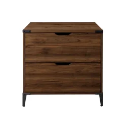 Dark Walnut Wood And Iron Accent Filing Cabinet-Kirkland's Home Cheap