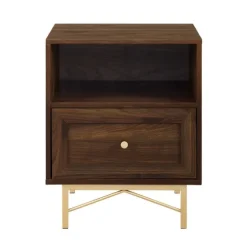 Dark Walnut Wood Open Cubby Nightstand-Kirkland's Home Cheap