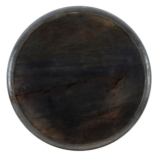 Dark Wood Carved Medallion Accent Table-Kirkland's Home Clearance