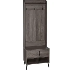 Dark Wood Grain Hall Tree With Bench-Kirkland's Home Best