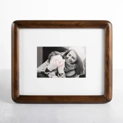 Dark Wood Round Corner Picture Frame, 4X6-Kirkland's Home Sale