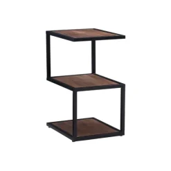 Dark Wood Shelves S-Frame Accent Table-Kirkland's Home Flash Sale
