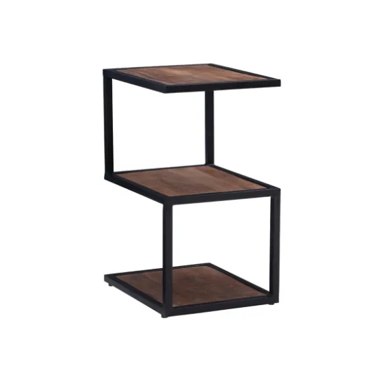 Dark Wood Shelves S-Frame Accent Table-Kirkland's Home Flash Sale