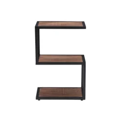 Dark Wood Shelves S-Frame Accent Table-Kirkland's Home Flash Sale