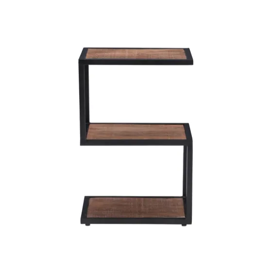 Dark Wood Shelves S-Frame Accent Table-Kirkland's Home Flash Sale