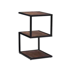 Dark Wood Shelves S-Frame Accent Table-Kirkland's Home Flash Sale