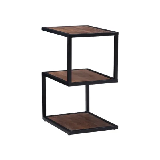 Dark Wood Shelves S-Frame Accent Table-Kirkland's Home Flash Sale