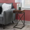 Dark Wood Single Drawer C-Frame Accent Table-Kirkland's Home Hot