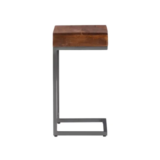 Dark Wood Single Drawer C-Frame Accent Table-Kirkland's Home Hot