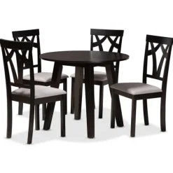Dark Wooden Splayed Base 5-Pc. Dining Set-Kirkland's Home Clearance
