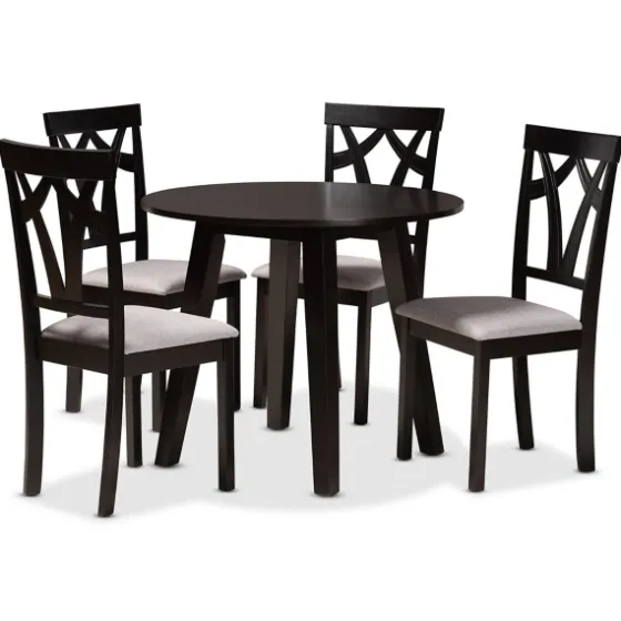 Dark Wooden Splayed Base 5-Pc. Dining Set-Kirkland's Home Clearance