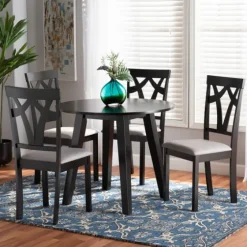 Dark Wooden Splayed Base 5-Pc. Dining Set-Kirkland's Home Clearance