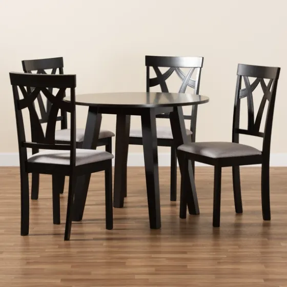 Dark Wooden Splayed Base 5-Pc. Dining Set-Kirkland's Home Clearance