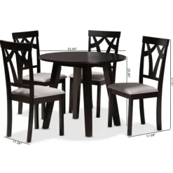 Dark Wooden Splayed Base 5-Pc. Dining Set-Kirkland's Home Clearance