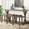 Dark Wooden Trestle Counter Table, 72 In.-Kirkland's Home Best