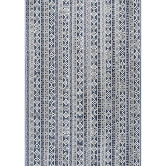 Davon Blue Geometric Striped Outdoor Rug, 5X8-Kirkland's Home Hot