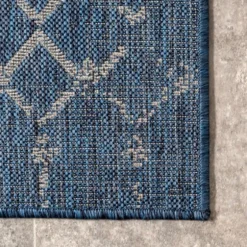 Davon Blue Moroccan Trellis Outdoor Rug, 8X10-Kirkland's Home Cheap