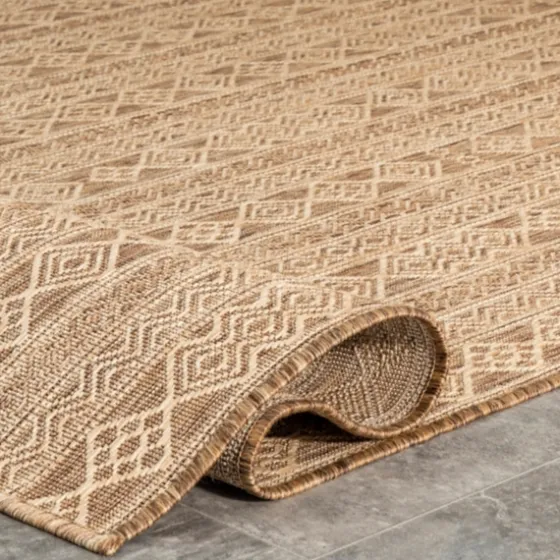 Davon Geometric Striped Outdoor Rug, 8X10-Kirkland's Home Online