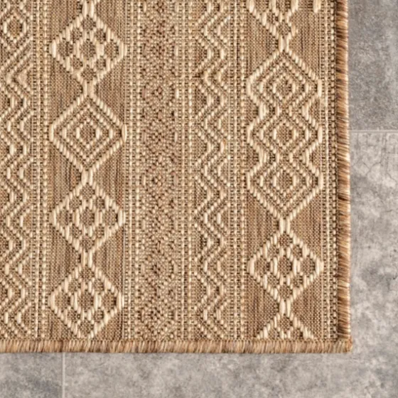Davon Geometric Striped Outdoor Rug, 5X8-Kirkland's Home Shop