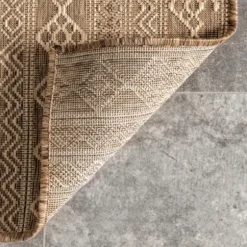 Davon Geometric Striped Outdoor Rug, 5X8-Kirkland's Home Shop