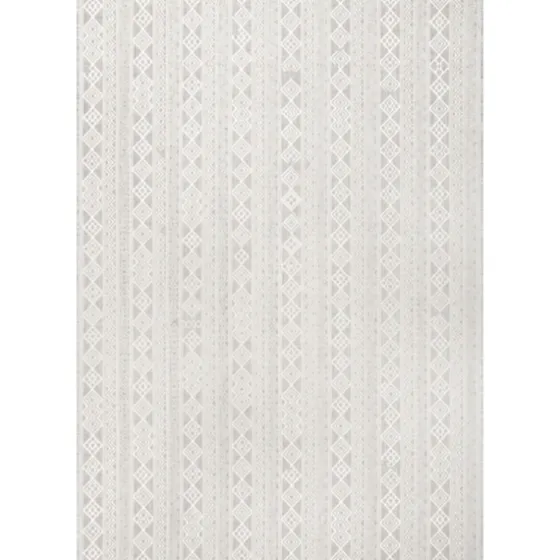 Davon Gray Geometric Striped Outdoor Rug, 8X10-Kirkland's Home Outlet