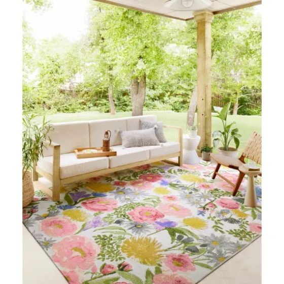 Daylight Garden Party Indoor/Outdoor Rug, 6X9-Kirkland's Home Store