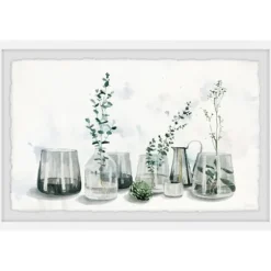 Deckled Glasses And Greens Framed Art Print-Kirkland's Home Clearance