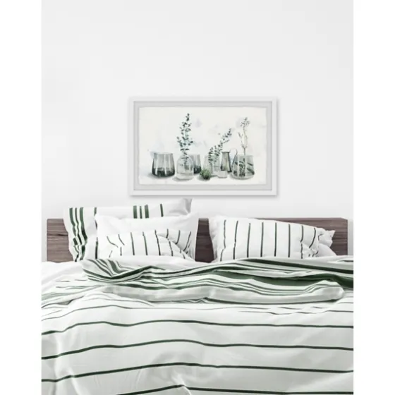 Deckled Glasses And Greens Framed Art Print-Kirkland's Home Clearance