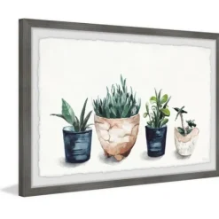 Deckled Succulent Row Framed Art Print-Kirkland's Home Best