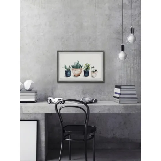 Deckled Succulent Row Framed Art Print-Kirkland's Home Best