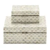 Decorative Mussel Shell Wood Boxes, Set Of 2-Kirkland's Home Store