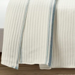 Deep Blue Pick Stitch Stripe King Quilt-Kirkland's Home Hot