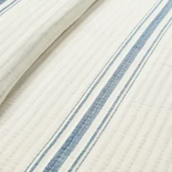 Deep Blue Pick Stitch Stripe King Quilt-Kirkland's Home Hot