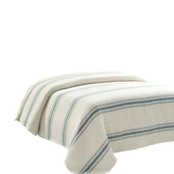 Deep Blue Pick Stitch Stripe King Quilt-Kirkland's Home Hot