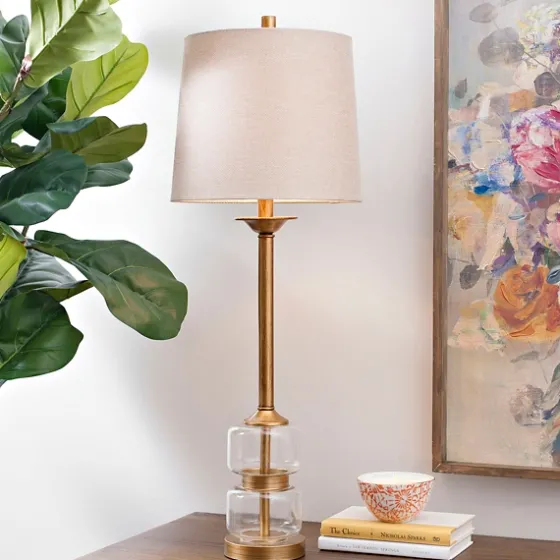Deep Gold Glass Orb Buffet Lamp-Kirkland's Home Store