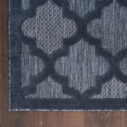 Deep Navy Trellis Outdoor Area Rug, 4X6-Kirkland's Home Online