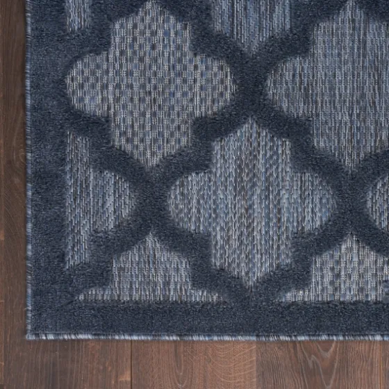 Deep Navy Trellis Outdoor Area Rug, 4X6-Kirkland's Home Online