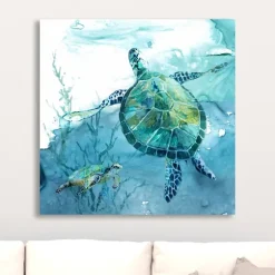 Delray Sea Turtle Ii Giclee Canvas Art Print-Kirkland's Home Shop