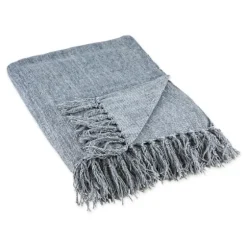Demin Chenille Fringe Throw-Kirkland's Home Clearance