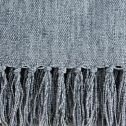 Demin Chenille Fringe Throw-Kirkland's Home Clearance