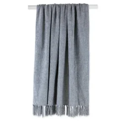 Demin Chenille Fringe Throw-Kirkland's Home Clearance