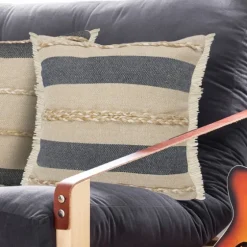 Denim Blue Braided Stripe Throw Pillow, 20 In.-Kirkland's Home Hot