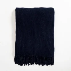 Denim Chenille Ribbed Throw-Kirkland's Home Cheap