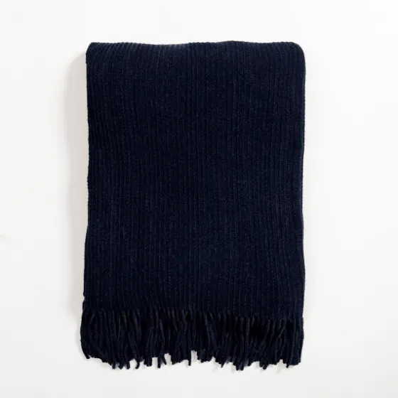 Denim Chenille Ribbed Throw-Kirkland's Home Cheap