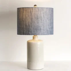 Denim Shade Ribbed Table Lamp-Kirkland's Home Outlet
