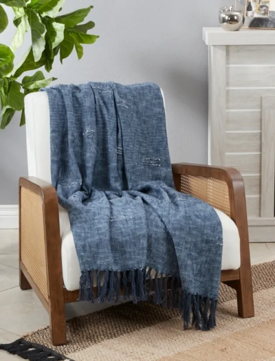 Denim With Fringe Throw Blanket-Kirkland's Home Cheap
