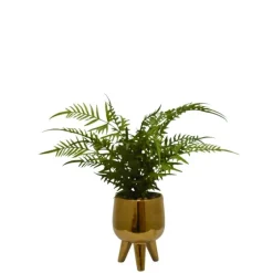 Desktop Palm Plant In Gold Planter-Kirkland's Home Online